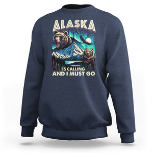 Alaska Is Calling And I Must Go Aurora Beer Home Sweatshirt TS09 Navy Print Your Wear