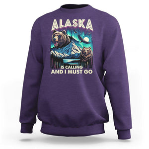 Alaska Is Calling And I Must Go Aurora Beer Home Sweatshirt TS09 Purple Print Your Wear