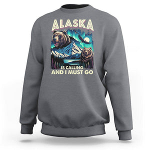 Alaska Is Calling And I Must Go Aurora Beer Home Sweatshirt TS09 Charcoal Print Your Wear
