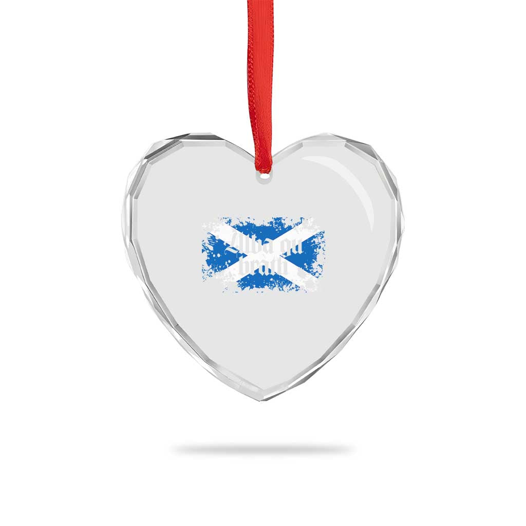 Alba Gu Brath Heart Crystal Glass Ornament Vintage Scottish Scotland Flag Saltire TS11 Print Your Wear