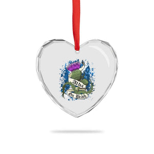 Alba Gu Brath Heart Crystal Glass Ornament Vintage Thistle Flower Scottish Scotland Flag Saltire TS11 Print Your Wear