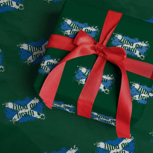 Alba Gu Brath Wrapping Paper Roll Vintage Scottish Scotland Flag Saltire TS11 Green Print Your Wear