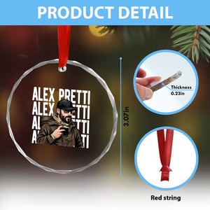 Alex Pretti Crystal Glass Ornament Minneapolis Hero Nurse Community Support Gift TS12 Print Your Wear