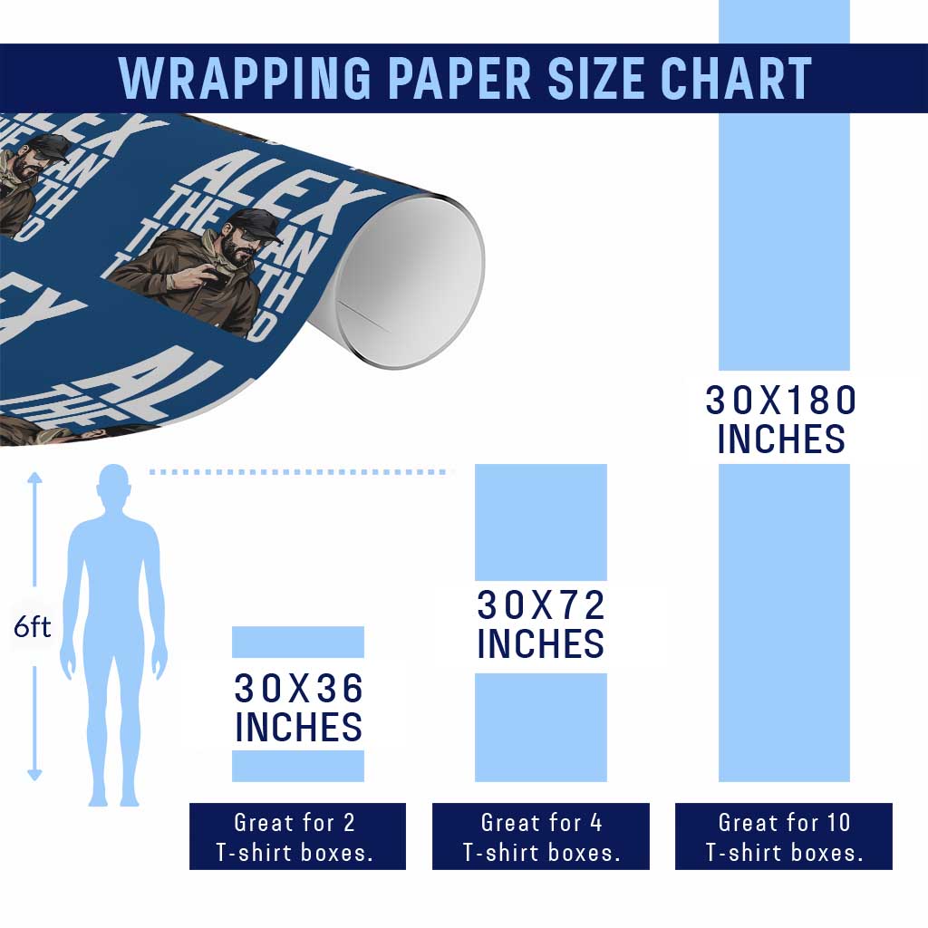 Alex Pretti Wrapping Paper Roll Alex The Man The Myth The Legend Vintage Gift TS12 Print Your Wear