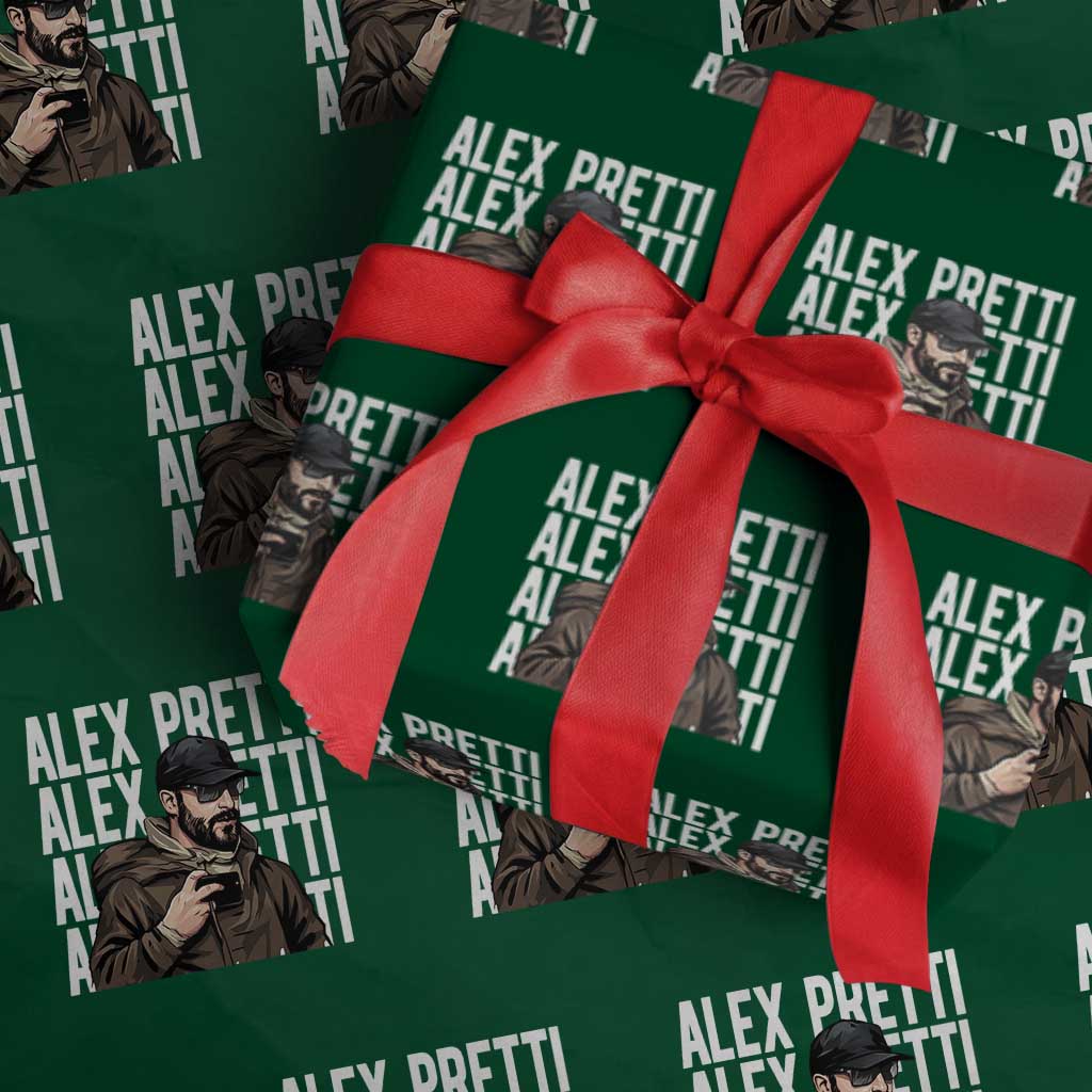 Alex Pretti Wrapping Paper Roll Minneapolis Hero Nurse Community Support Gift TS12 Green Print Your Wear