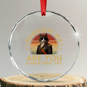 Alexander Hamilton Cat Crystal Glass Ornament Funny Gifts For Fans Cat Lovers TS10 Transparent Glass 3'' Circle Print Your Wear