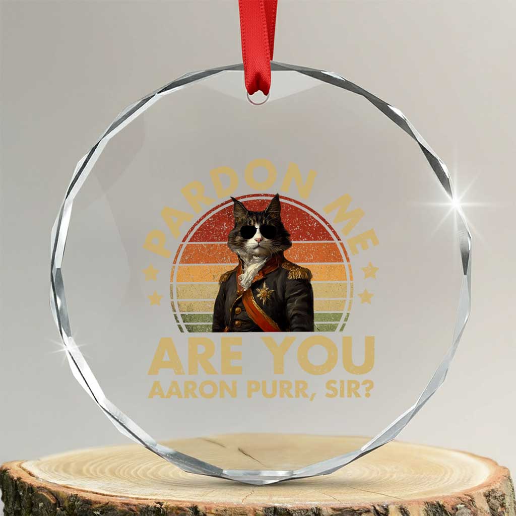 Alexander Hamilton Cat Crystal Glass Ornament Funny Gifts For Fans Cat Lovers TS10 Transparent Glass 3'' Circle Print Your Wear