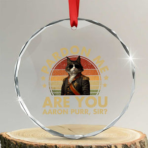 Alexander Hamilton Cat Crystal Glass Ornament Funny Gifts For Fans Cat Lovers TS10 Transparent Glass 3'' Circle Print Your Wear