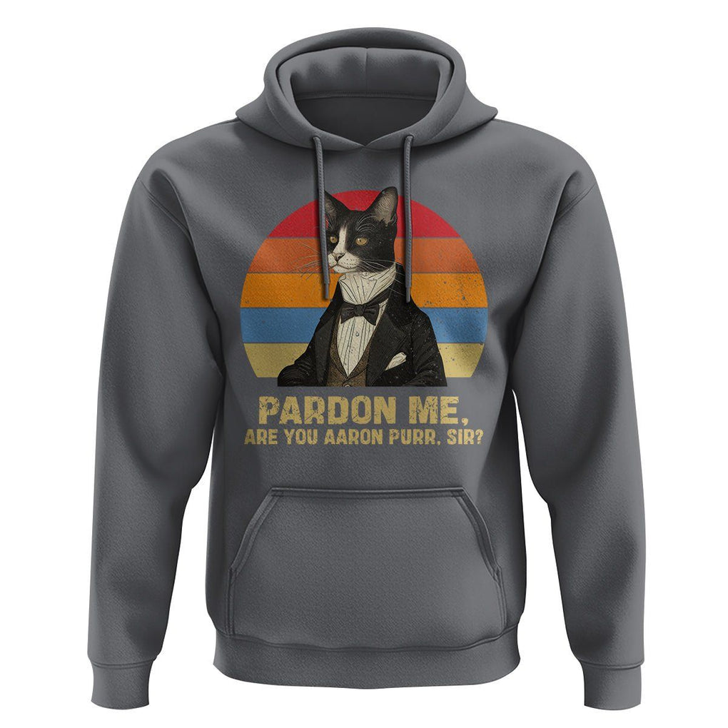 Alexander Hamilton Cat Hoodie Pardon Me, Are You Arron Purr Sir TS09 Charcoal Print Your Wear