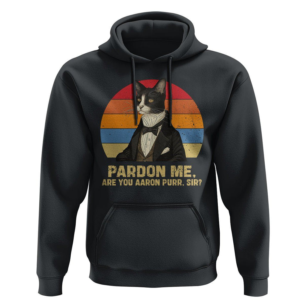 Alexander Hamilton Cat Hoodie Pardon Me, Are You Arron Purr Sir TS09 Black Print Your Wear