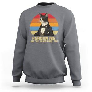 Alexander Hamilton Cat Sweatshirt Pardon Me, Are You Arron Purr Sir TS09 Charcoal Print Your Wear