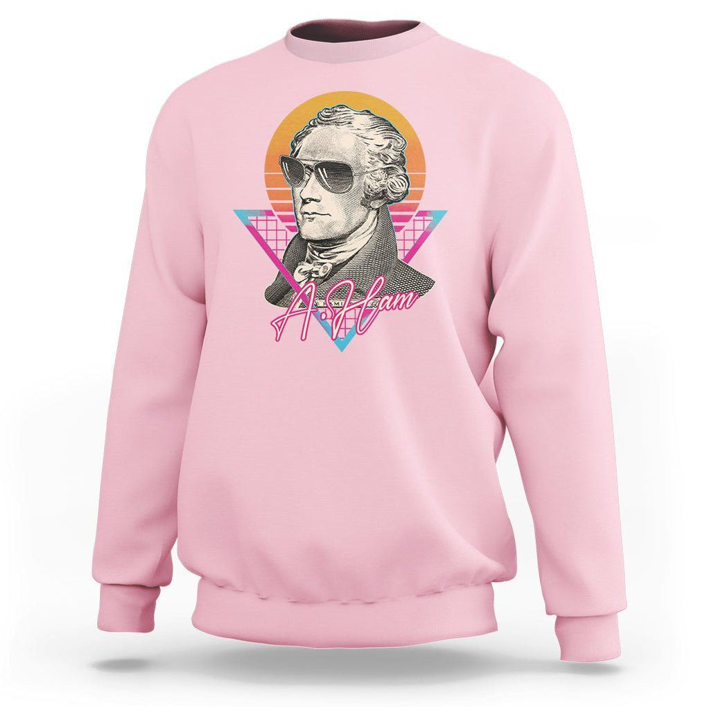 Alexander Hamilton Cool A. Ham Vaporwave Sweatshirt TS09 Light Pink Print Your Wear