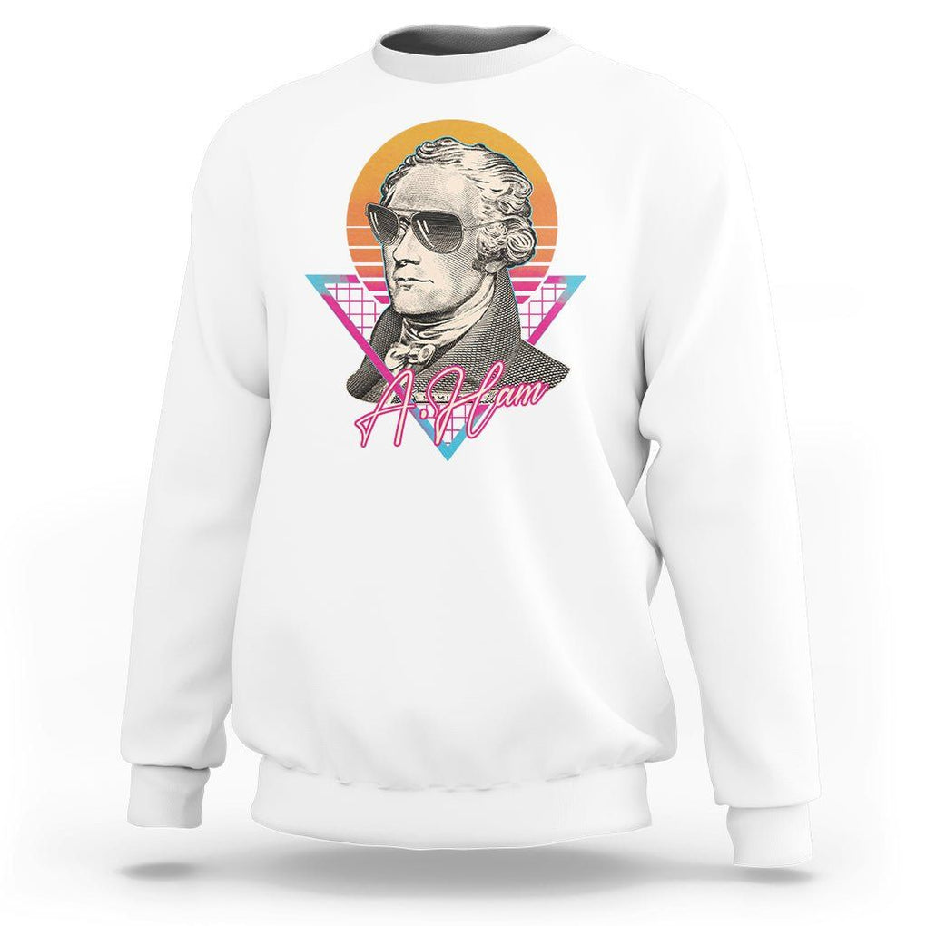 Alexander Hamilton Cool A. Ham Vaporwave Sweatshirt TS09 White Print Your Wear