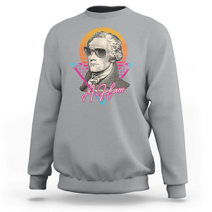 Alexander Hamilton Cool A. Ham Vaporwave Sweatshirt TS09 Sport Gray Print Your Wear