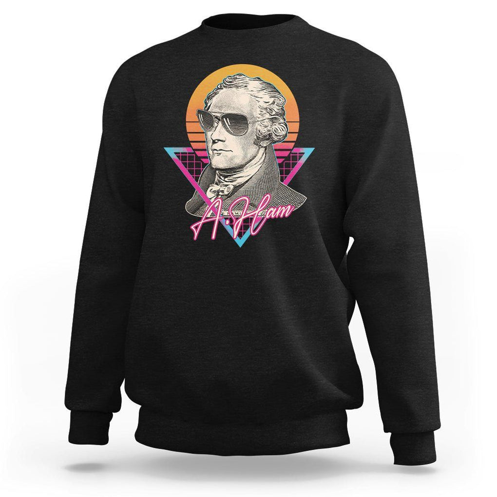 Alexander Hamilton Cool A. Ham Vaporwave Sweatshirt TS09 Black Print Your Wear