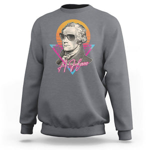 Alexander Hamilton Cool A. Ham Vaporwave Sweatshirt TS09 Charcoal Print Your Wear