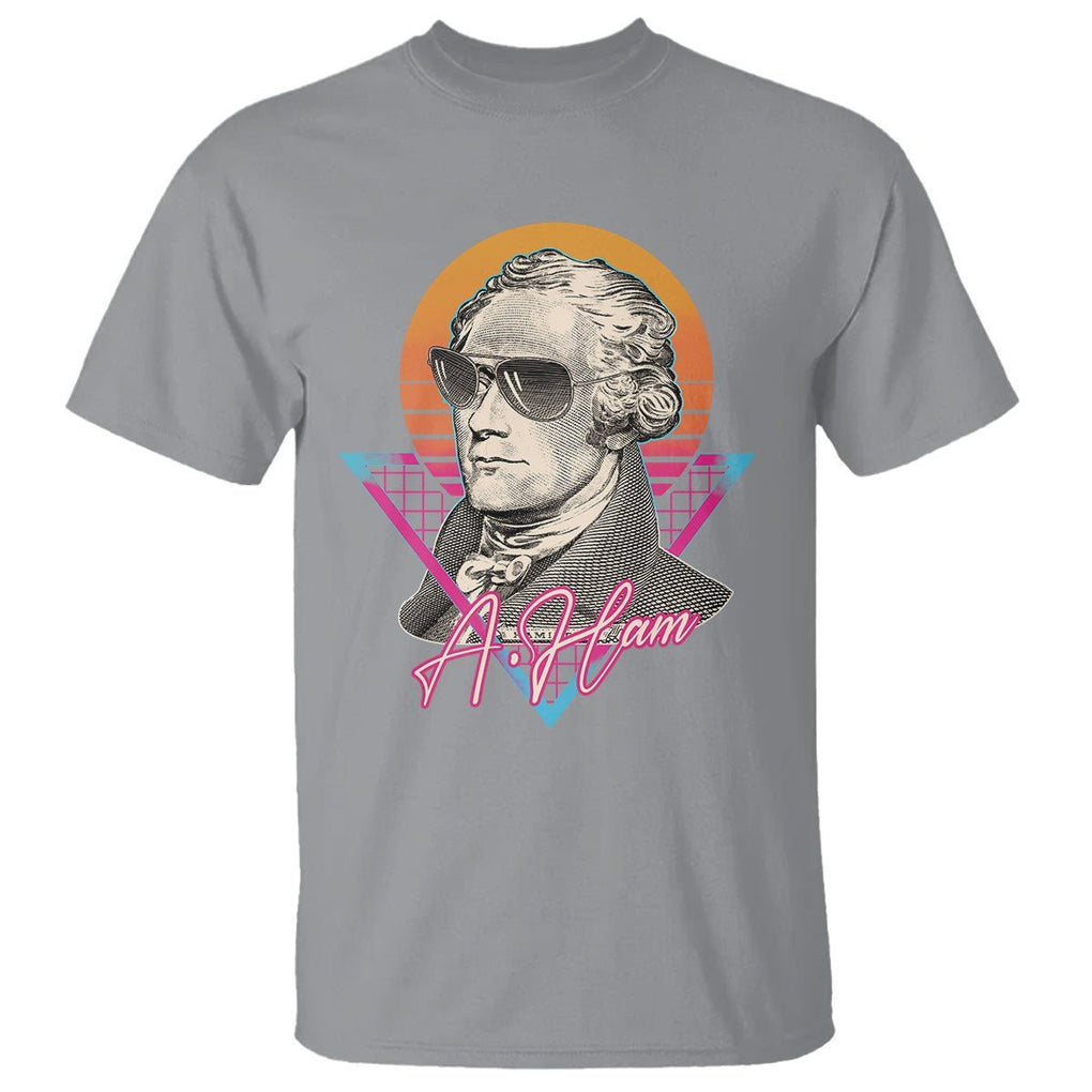 Alexander Hamilton Cool A. Ham Vaporwave T Shirt TS09 Sport Gray Print Your Wear
