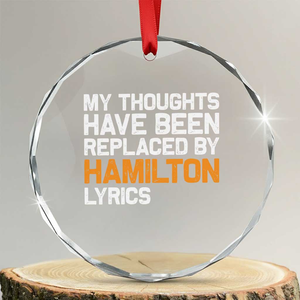 Alexander Hamilton Crystal Glass Ornament American Musical Gift TS10 Transparent Glass 3'' Circle Print Your Wear