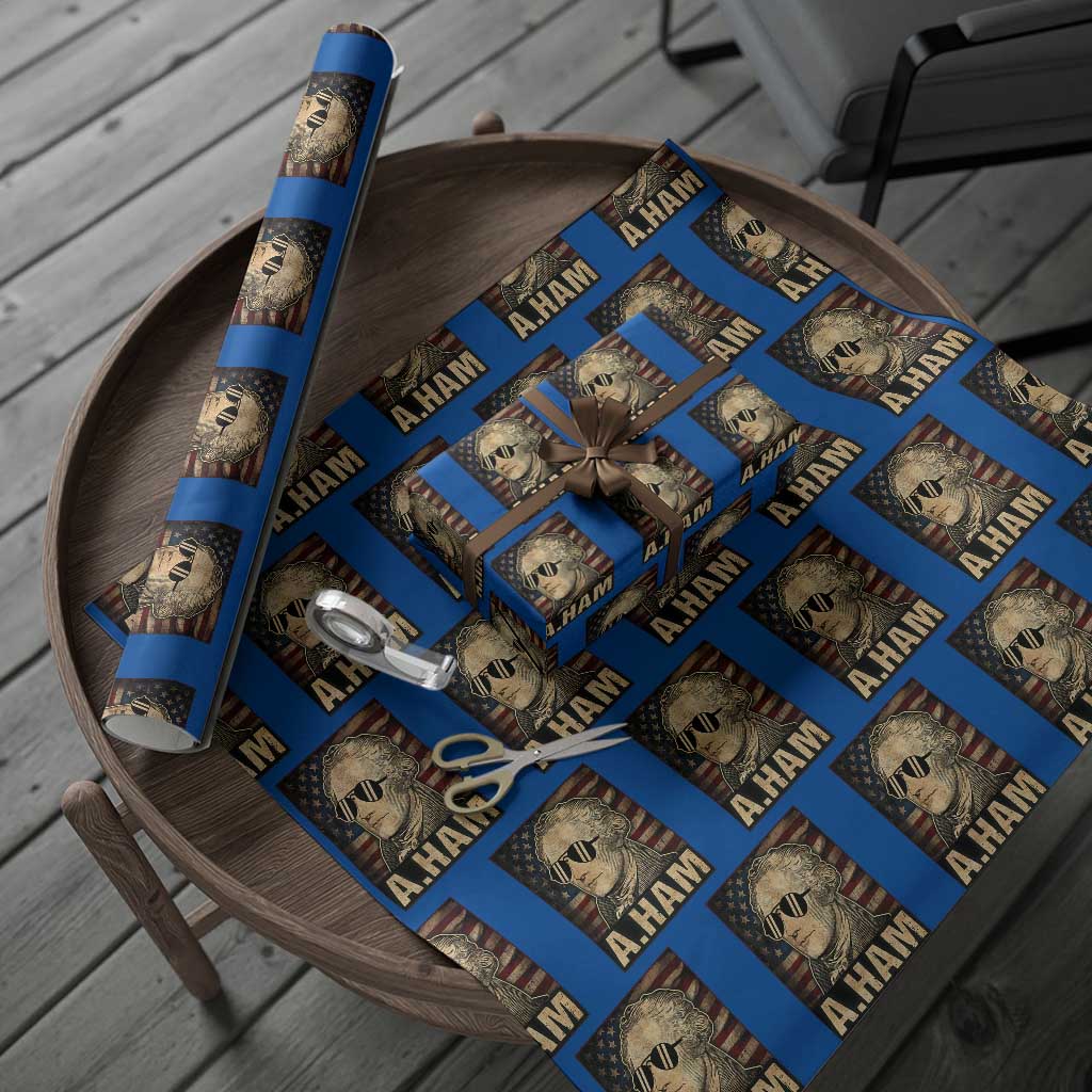 Alexander Hamilton Wrapping Paper Roll Vintage American Flag TS10 Blue Print Your Wear