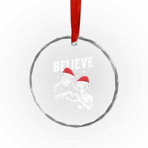 Alien And Bigfoot Crystal Glass Ornament TS10 Print Your Wear