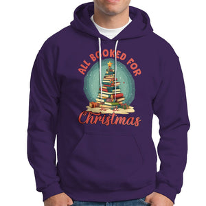 All Booked For Christmas Book Christmas Tree Bookaholic Hoodie TS09 Purple Printyourwear