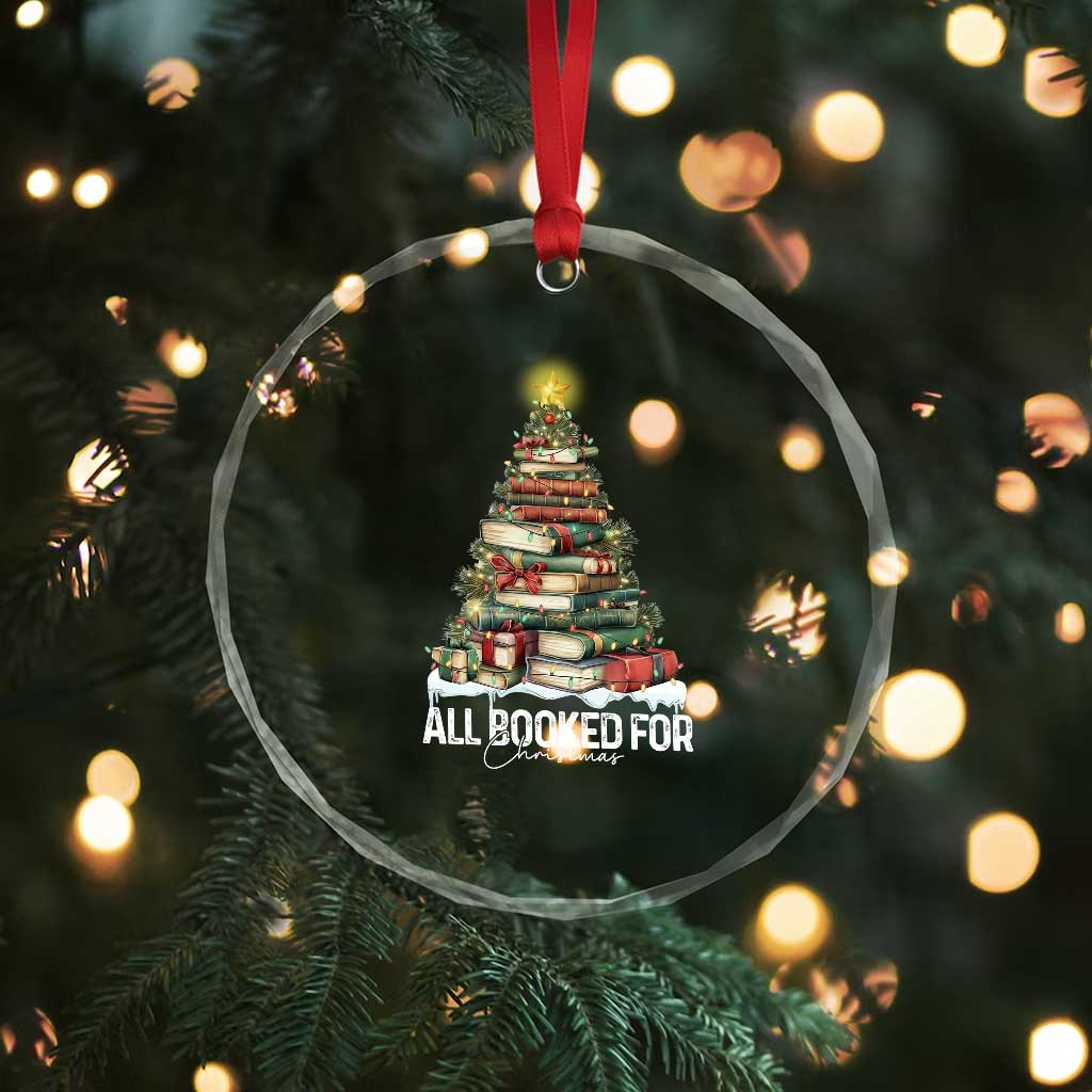 All Booked For Christmas Crystal Glass Ornament Xmas Tree Lights Book Lover TS11 Print Your Wear