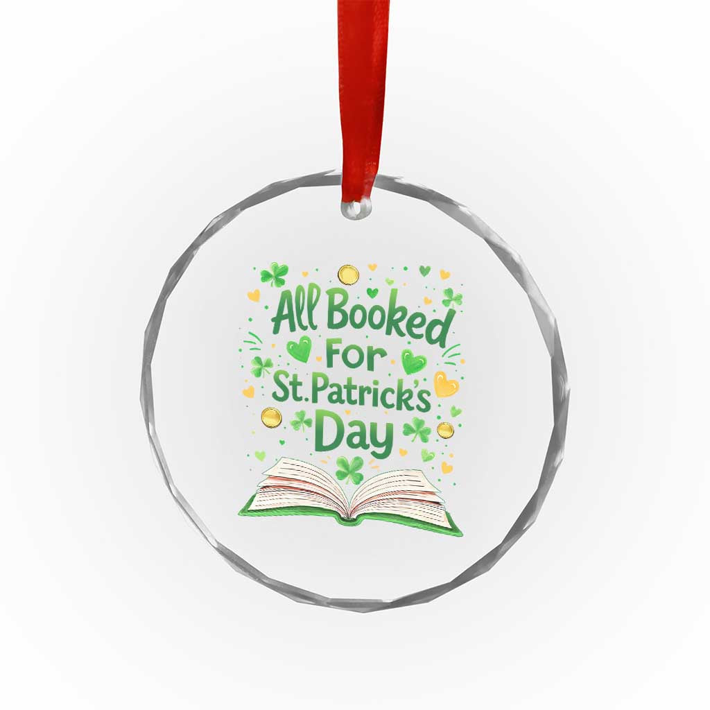 All Booked For St Patricks Day Crystal Glass Ornament Irish Bookworm Gift TS12 Print Your Wear