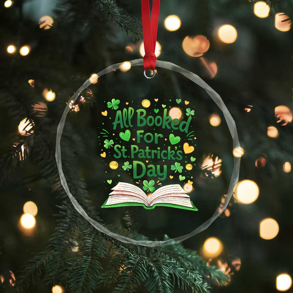 All Booked For St Patricks Day Crystal Glass Ornament Irish Bookworm Gift TS12 Print Your Wear
