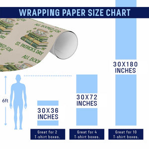 All Booked For St Patricks Day Wrapping Paper Roll Gift For Book Lovers TS12 Print Your Wear