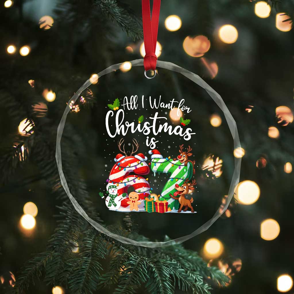 All I Want For Christmas Is 67 Crystal Glass Ornament Trending Meme Holiday Gift TS12 Print Your Wear