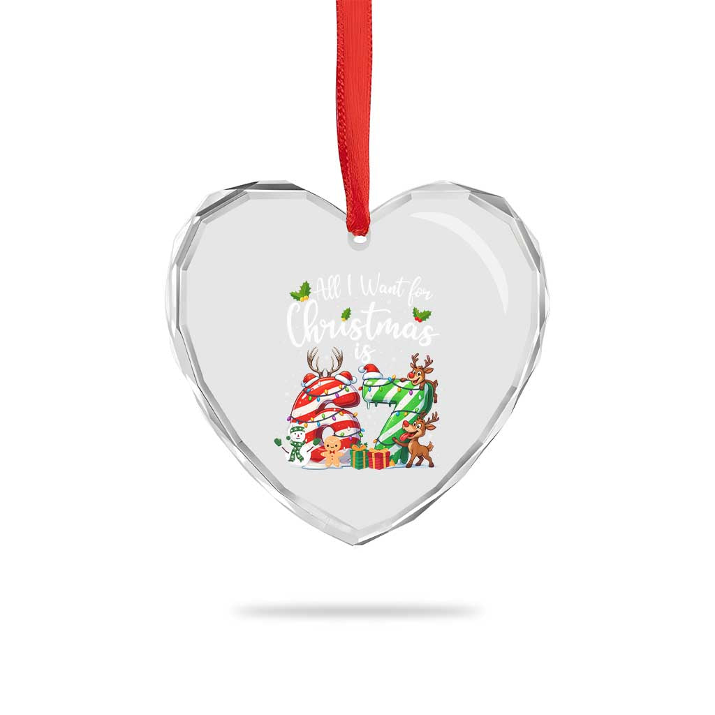 All I Want For Christmas Is 67 Heart Crystal Glass Ornament Trending Meme Holiday Gift TS12 Print Your Wear