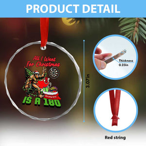 All I Want For Christmas Is A 180 Crystal Glass Ornament Bigfoot Lover Dartist Gift TS12 Print Your Wear