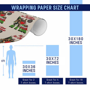 All I Want For Christmas Is A 180 Wrapping Paper Roll Bigfoot Lover Dartist Gift TS12 Print Your Wear