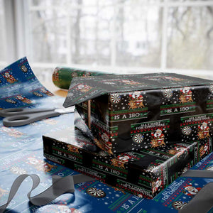 All I Want For Christmas Is A 180 Wrapping Paper Roll Santa Dart Player Xmas Gift TS12 Black Print Your Wear