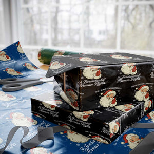 All I Want For Christmas Is Fundamental Human Rights Wrapping Paper Roll Xmas Supporters Gift TS12 Black Print Your Wear