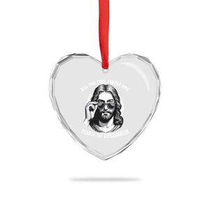 All The Cool People Are Born In December Heart Crystal Glass Ornament Funny Christmas December Birthday Jesus TS11 Print Your Wear