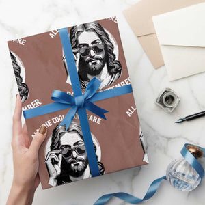 All The Cool People Are Born In December Wrapping Paper Roll Funny Christmas December Birthday Jesus TS11 Mocha Print Your Wear