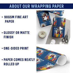 All the Cool People Are Born in December Wrapping Paper Roll Funny Trippy Neon Jesus Birthday Meme TS02 Print Your Wear