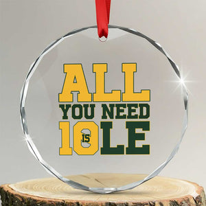 All You Need is Love Crystal Glass Ornament Retro Jordan GB Football Lover Fan Gift TS10 Transparent Glass 3'' Circle Print Your Wear
