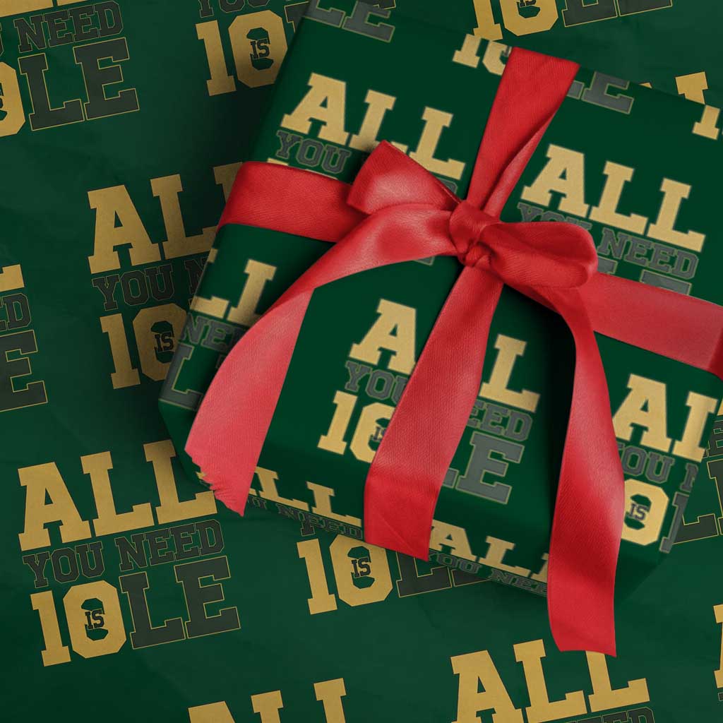 All You Need is Love Wrapping Paper Roll Retro Jordan GB Football Lover Fan Gift TS10 Green Print Your Wear