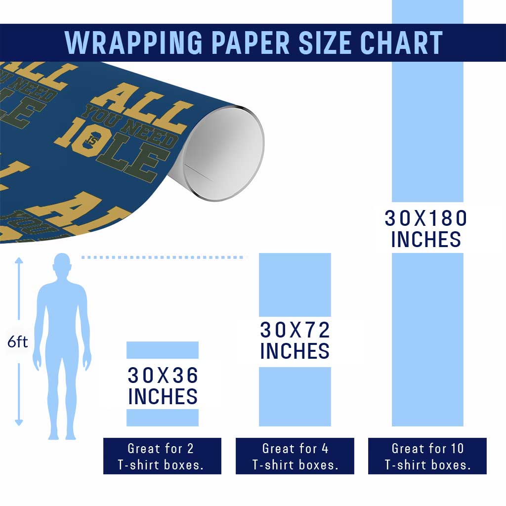 All You Need is Love Wrapping Paper Roll Retro Jordan GB Football Lover Fan Gift TS10 Print Your Wear