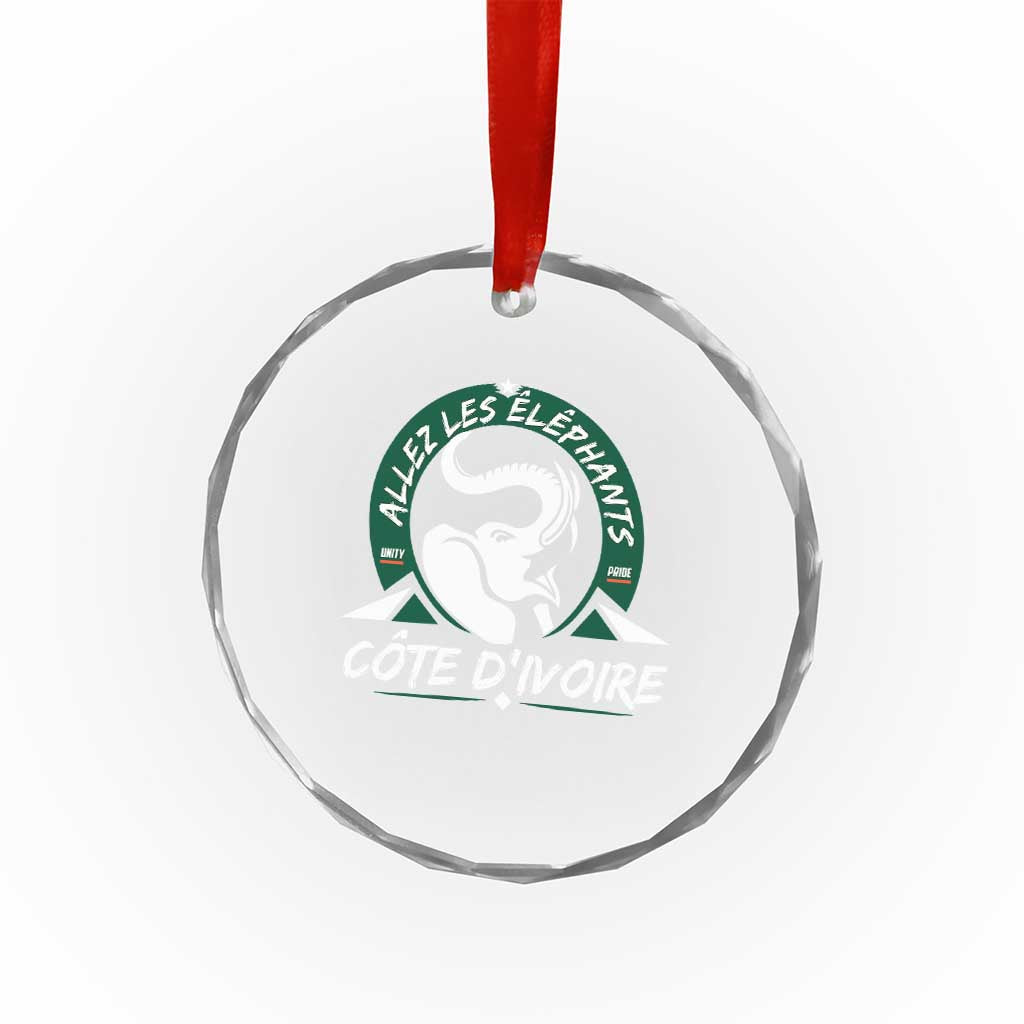 Allez Les Elephants Cote d'Ivoire Soccer Fan Crystal Glass Ornament Ivory Coast Pride Football Lovers