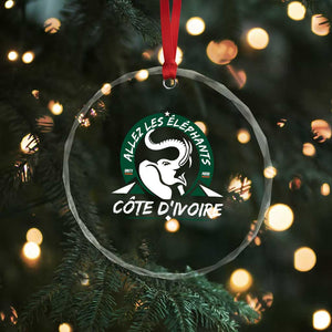 Allez Les Elephants Cote d'Ivoire Soccer Fan Crystal Glass Ornament Ivory Coast Pride Football Lovers