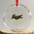 Alligator Alcatraz 2025 Crystal Glass Ornament Gator Lockdown Political Satire Barbed Wire Swamp Humor TS02 Transparent Glass 3'' Circle Print Your Wear