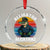 Alligator Alcatraz Florida Crystal Glass Ornament Funny Gator Cop Political Humor Retro Sunset TS02 Transparent Glass 3'' Circle Print Your Wear
