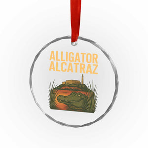 Alligator Alcatraz Florida Crystal Glass Ornament Political Swamp Prison Dark Humor TS02 Print Your Wear