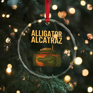 Alligator Alcatraz Florida Crystal Glass Ornament Political Swamp Prison Dark Humor TS02 Print Your Wear