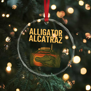 Alligator Alcatraz Florida Crystal Glass Ornament Political Swamp Prison Dark Humor TS02 Print Your Wear