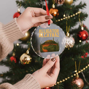 Alligator Alcatraz Florida Crystal Glass Ornament Political Swamp Prison Dark Humor TS02 Print Your Wear