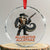 Alligator Alcatraz Gunslinger Crystal Glass Ornament Swamp Outlaw Satire Patriotic Rebel TS02 Transparent Glass 3'' Circle Print Your Wear